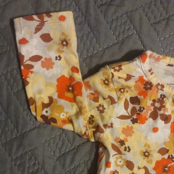 Carter's Floral and Heart Kids Matching Set - Orange and Cream​ - Picture 3 of 8